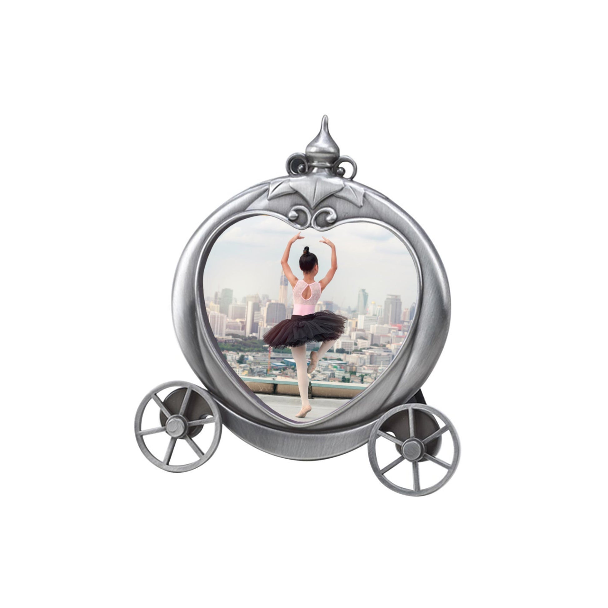 Pumpkin Coach Frame Holds 3.5" X 3.5" Photo, Matte Finish-0