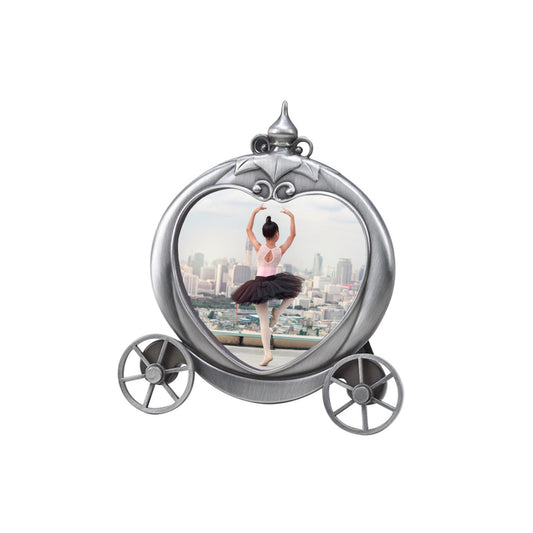 Pumpkin Coach Frame Holds 3.5" X 3.5" Photo, Matte Finish-0