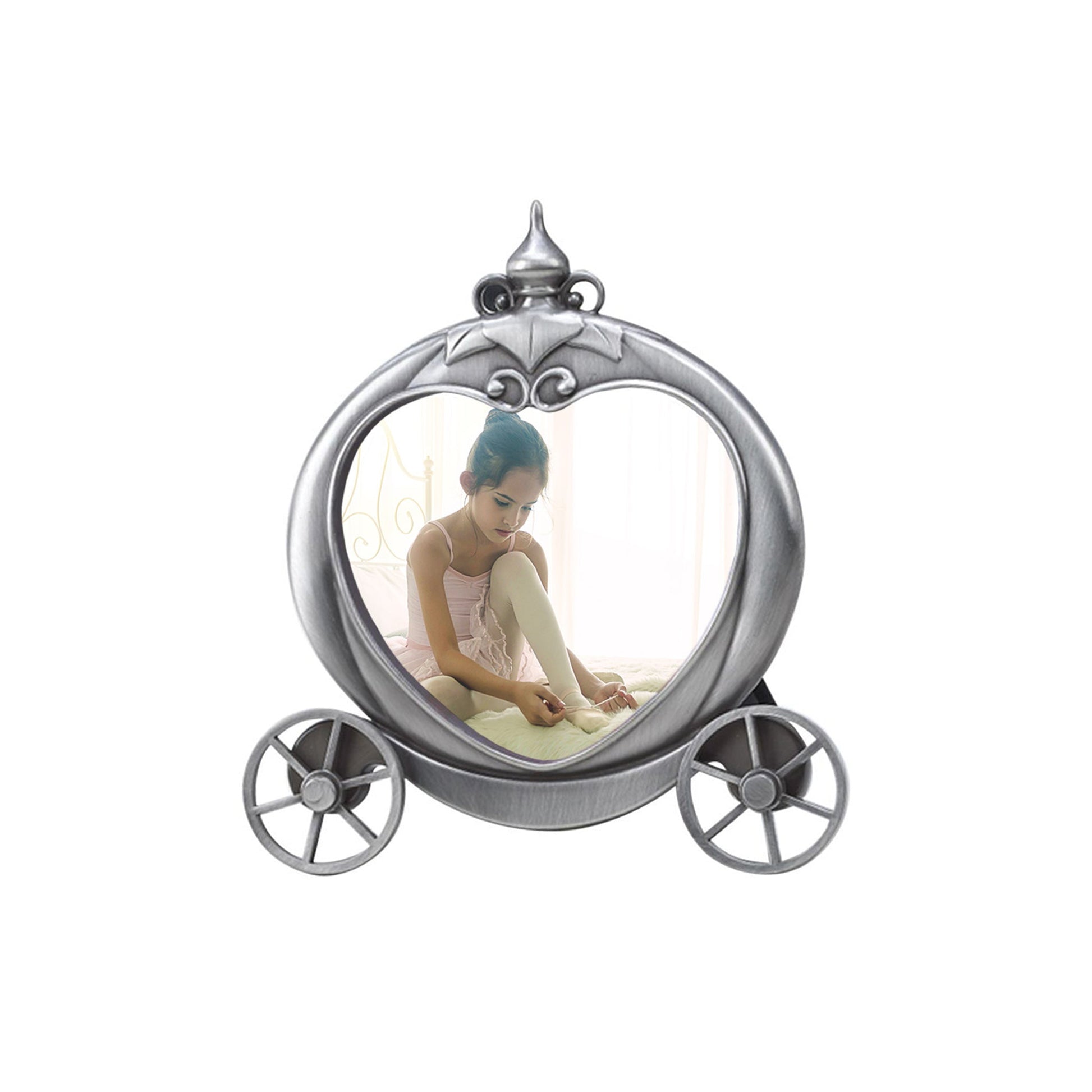 Pumpkin Coach Frame Holds 3.5" X 3.5" Photo, Matte Finish-1