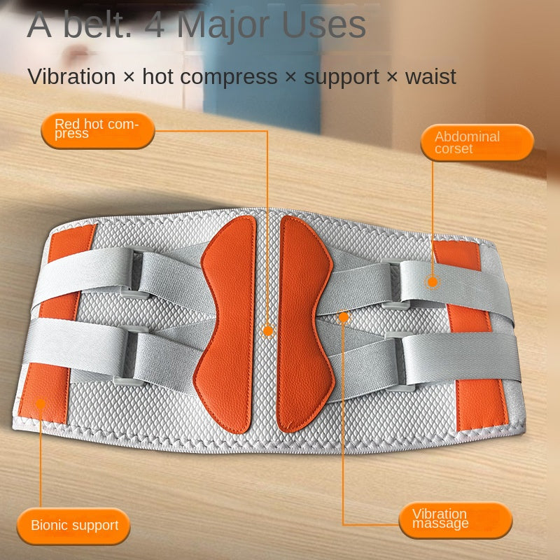 Heating Protective Belt Hot Compress Infrared Warm Waist Massager Charging Multifunctional Relaxation Lumbar Massage Instrument Warm Palace